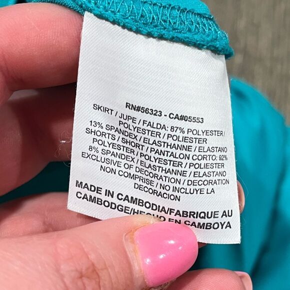 Nike Dri-Fit Womens Tennis Skirt Pleated Swoosh Pull-On Strech Blue Size XS - Picture 2 of 5